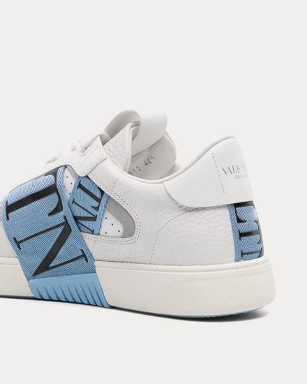 Valentino Men's VL7N Calfskin & Fabric Banded White / Blue