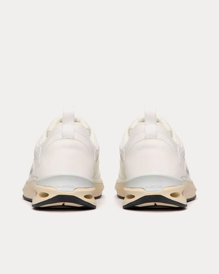 Valentino Vlogo Easyjog Calfskin & Fabric White / Ivory / Grey Low Top Sneakers - 3