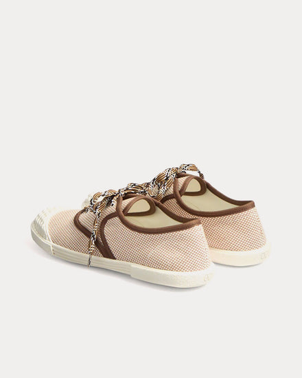 Valentino Bay By Bay Canvas Tobacco Low Top Sneakers - 4