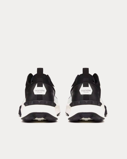 Valentino True Act Mesh & Rubberised Fabric Black / White Low Top Sneakers - 3