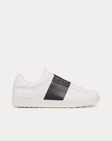 Valentino Open Calfskin White / Black Low Top Sneakers
