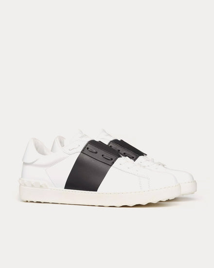 Valentino Open Calfskin White / Black Low Top Sneakers - 3