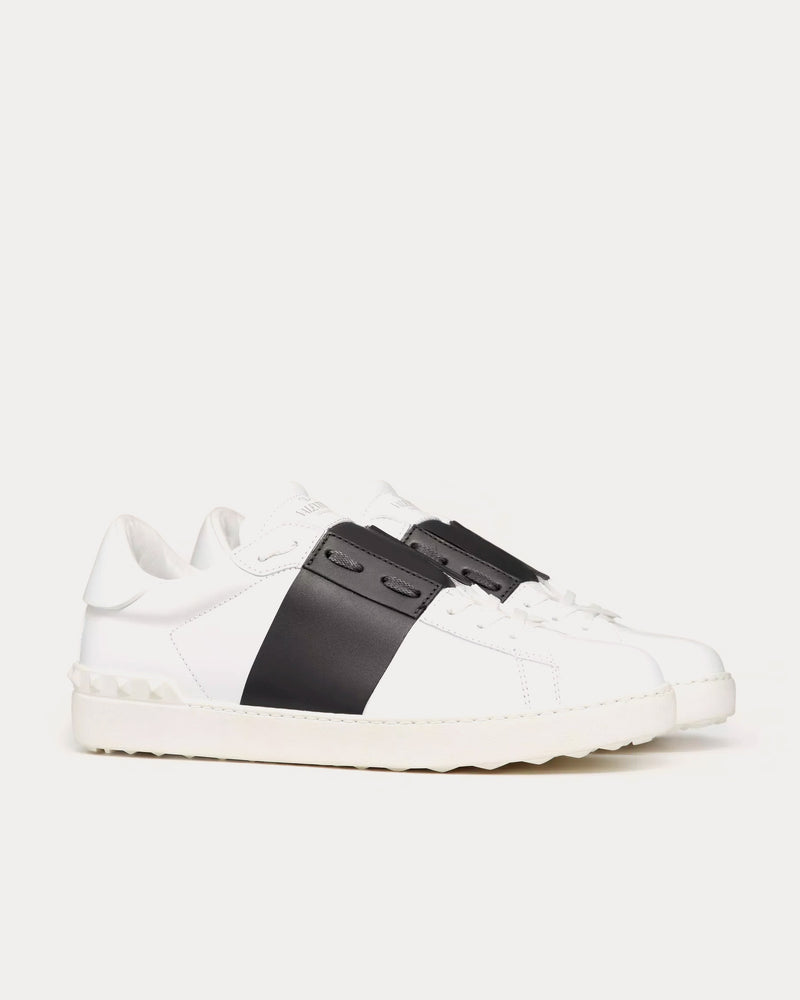 Valentino Open Calfskin White / Black Low Top Sneakers - 3