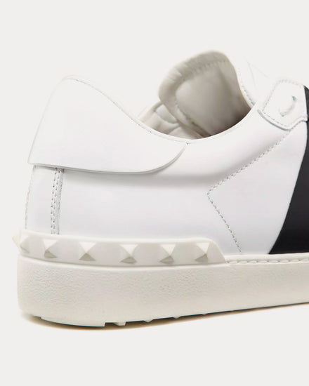 Valentino Open Calfskin White / Black Low Top Sneakers - 5