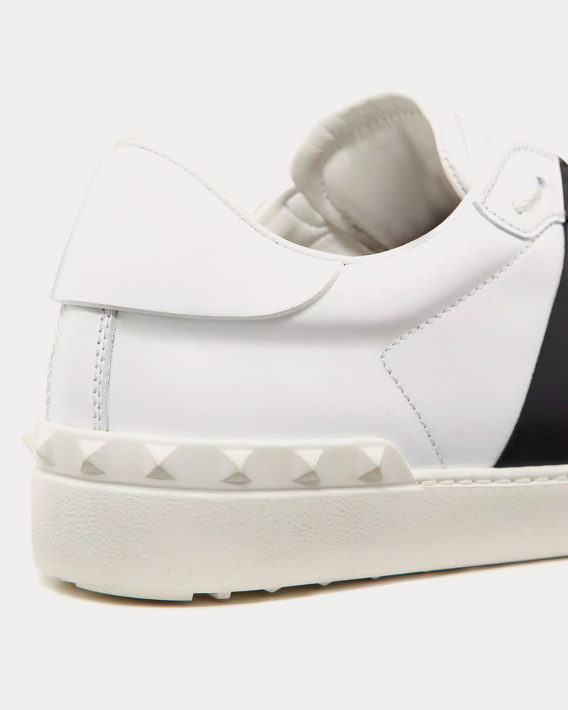 Valentino Open Calfskin White / Black Low Top Sneakers - 5