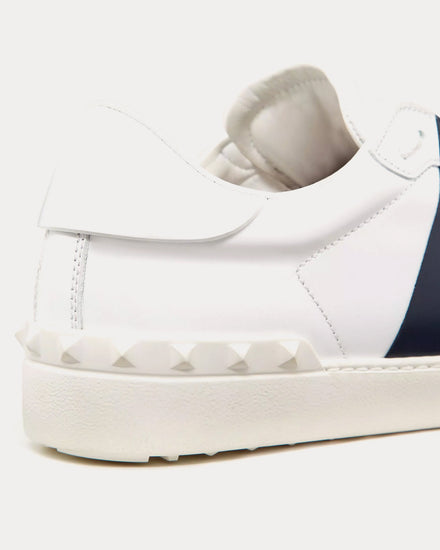 Valentino Open Calfskin White / Navy Low Top Sneakers - 5