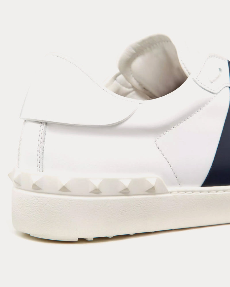 Valentino Open Calfskin White / Navy Low Top Sneakers - 5