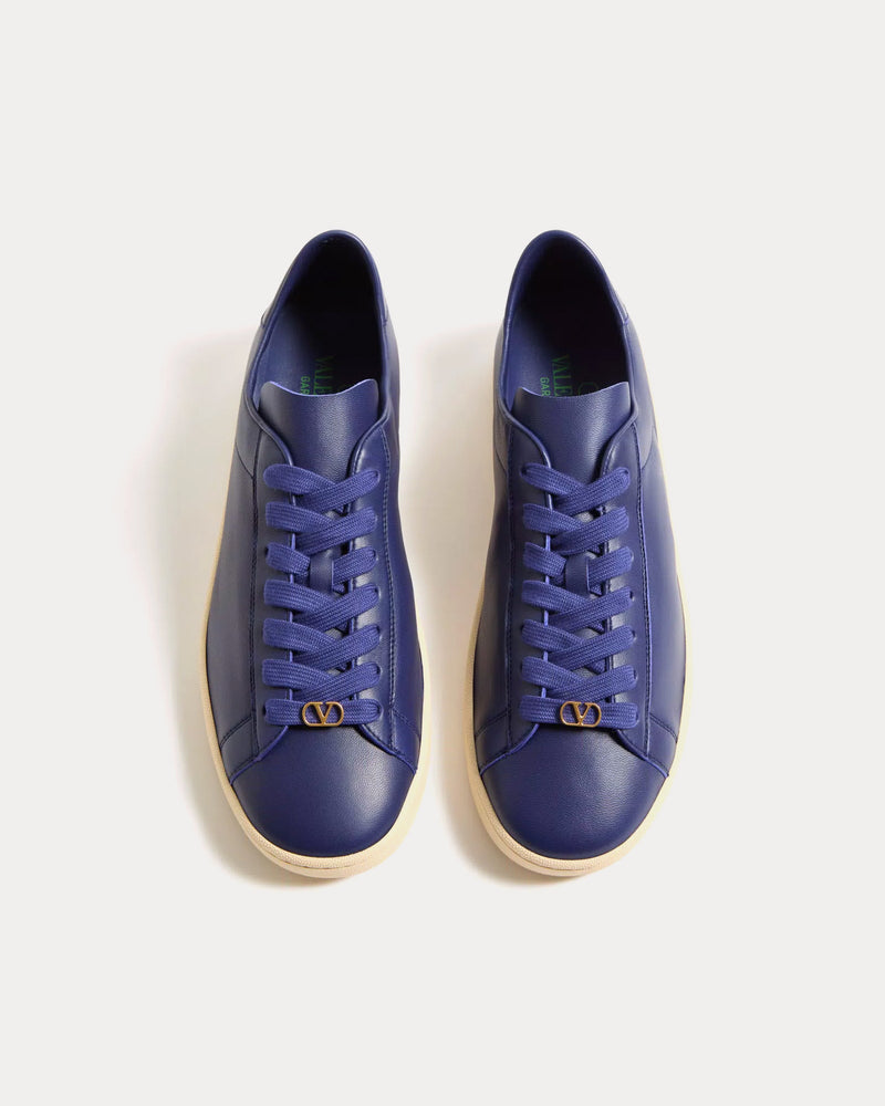 Valentino Royco Nappa Calfskin Indigo Low Top Sneakers - 2