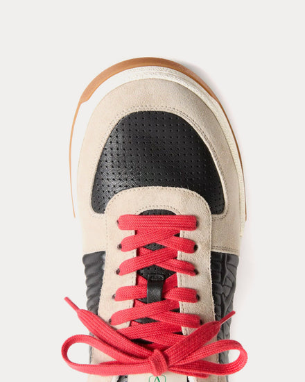 Valentino Sparry Split Leather & Nappa Black Low Top Sneakers - 5