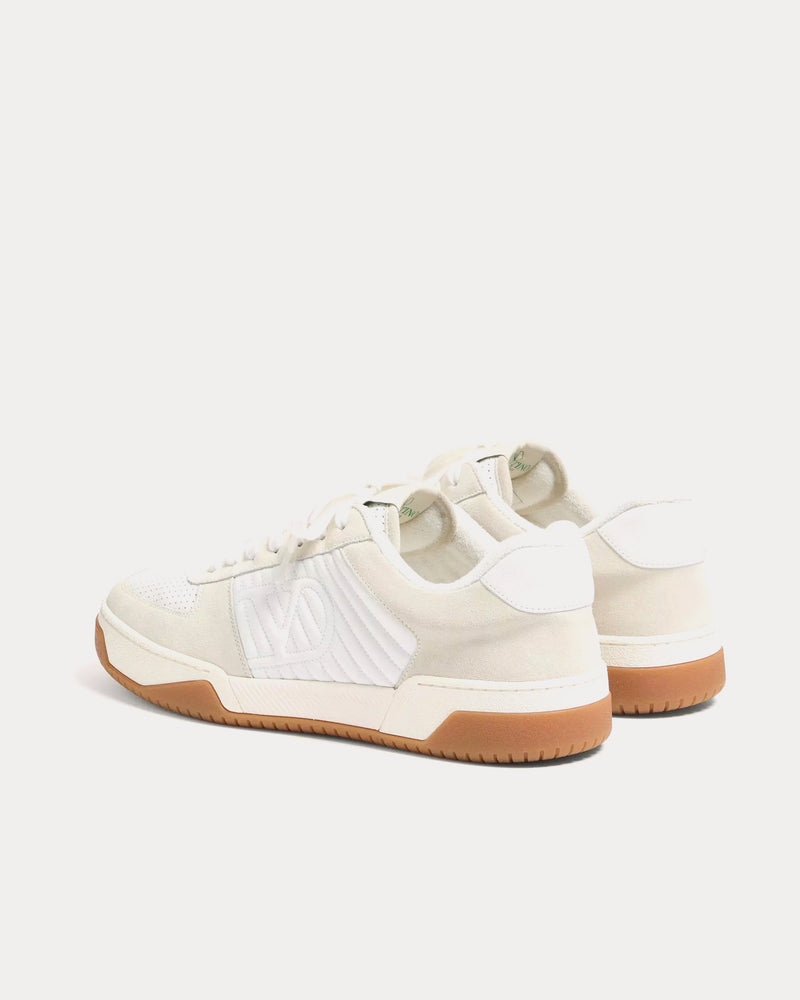 Valentino Sparry Split Leather & Nappa White Low Top Sneakers - 4