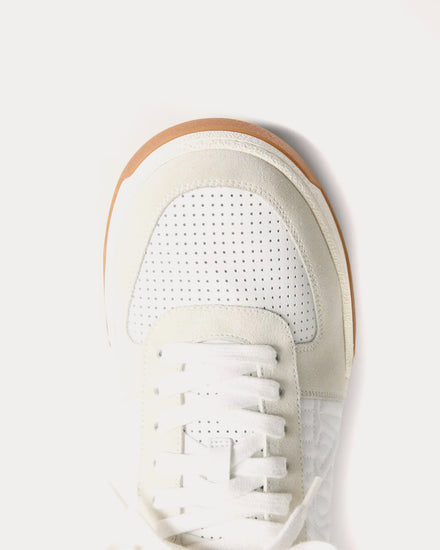 Valentino Sparry Split Leather & Nappa White Low Top Sneakers - 5