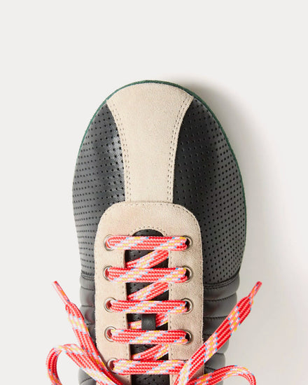 Valentino Strikie Perforated Nappa & Suede Black Low Top Sneakers - 5