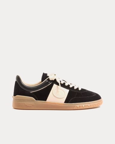 Valentino Upvillage Split Leather Black Low Top Sneakers