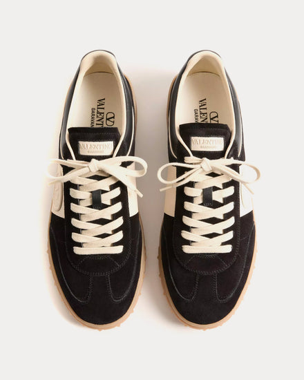 Valentino Upvillage Split Leather Black Low Top Sneakers - 2