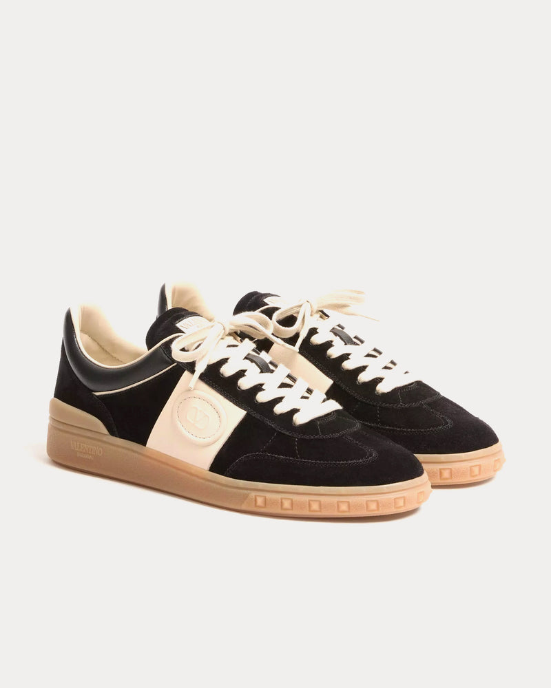 Valentino Upvillage Split Leather Black Low Top Sneakers - 3