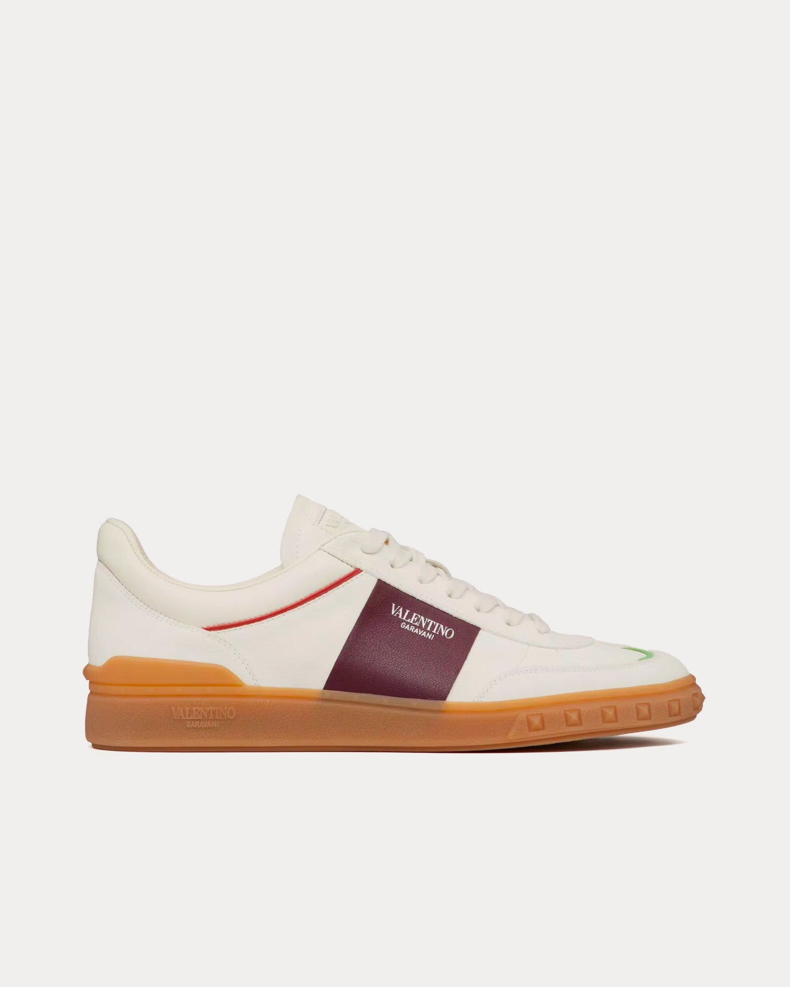 Valentino - Upvillage Leather Ivory / Wine / Mint / Amber Low Top Sneakers