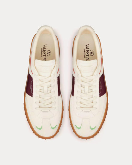 Valentino Upvillage Leather Ivory / Wine / Mint / Amber Low Top Sneakers - 2