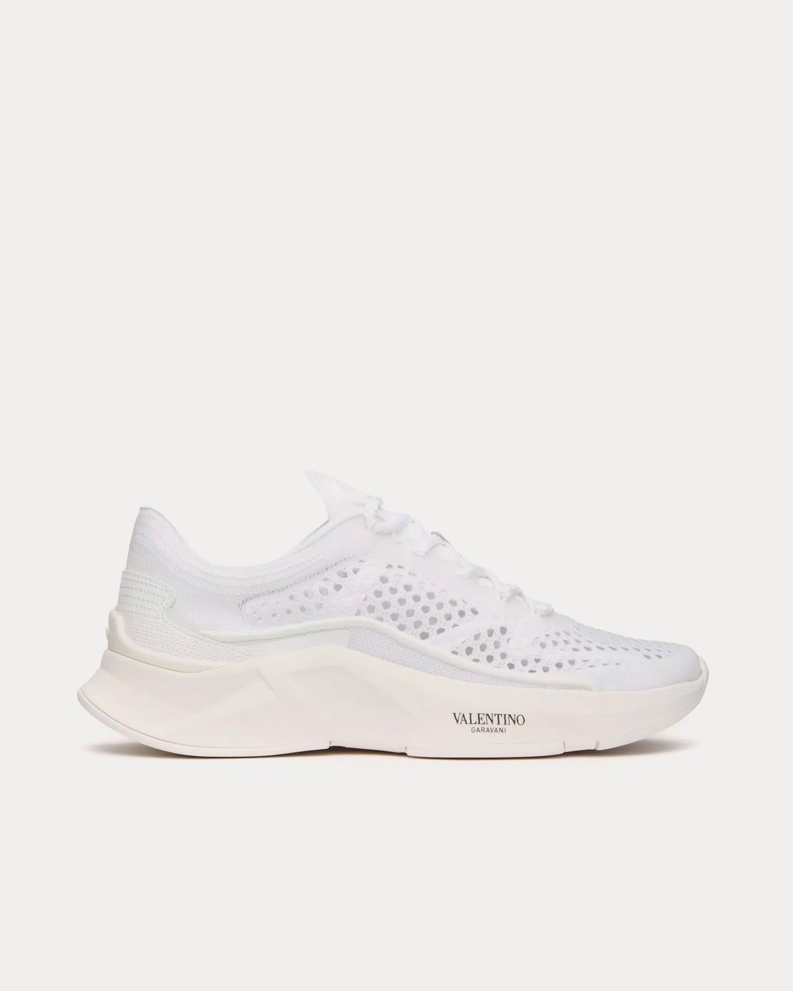 Valentino - True Actress Mesh White Low Top Sneakers