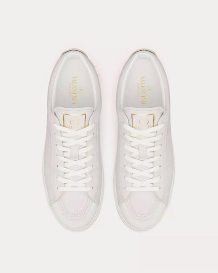 Valentino Cityplanet Calfskin White Low Top Sneakers - 2