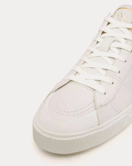 Valentino Cityplanet Calfskin White Low Top Sneakers - 5