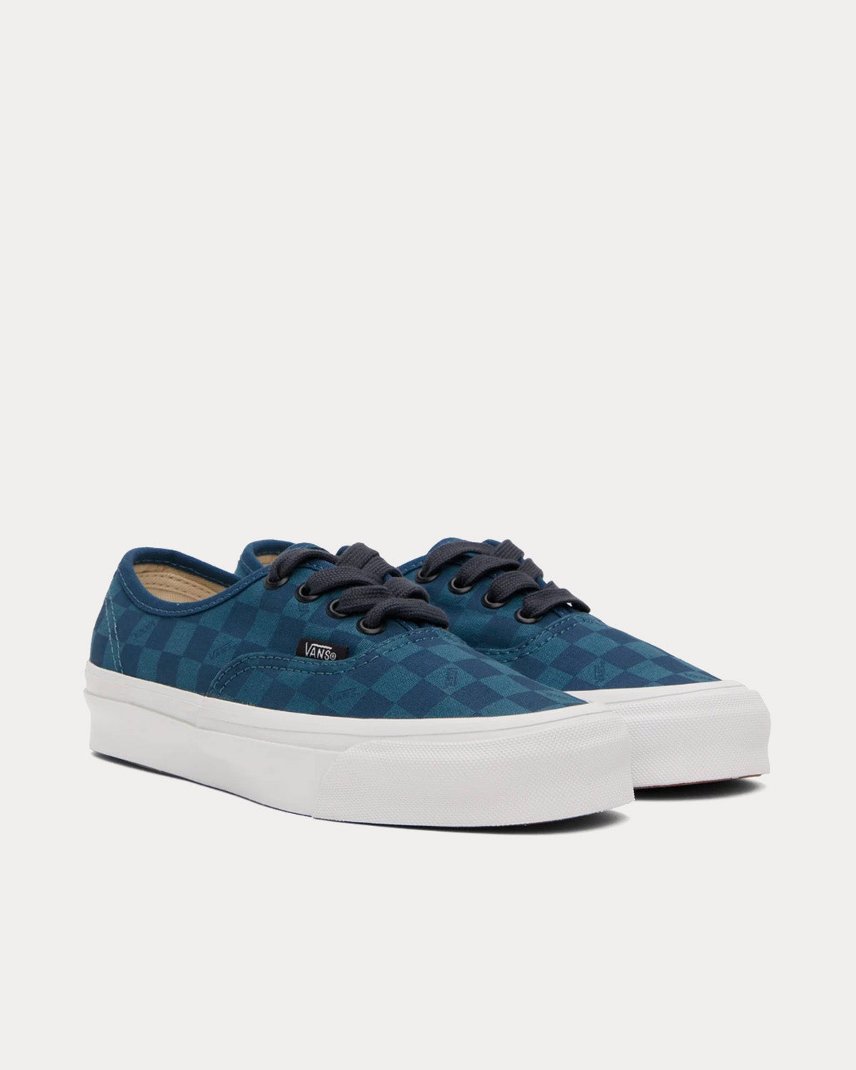 Vans - OG Authentic LX Navy Check Low Top Sneakers