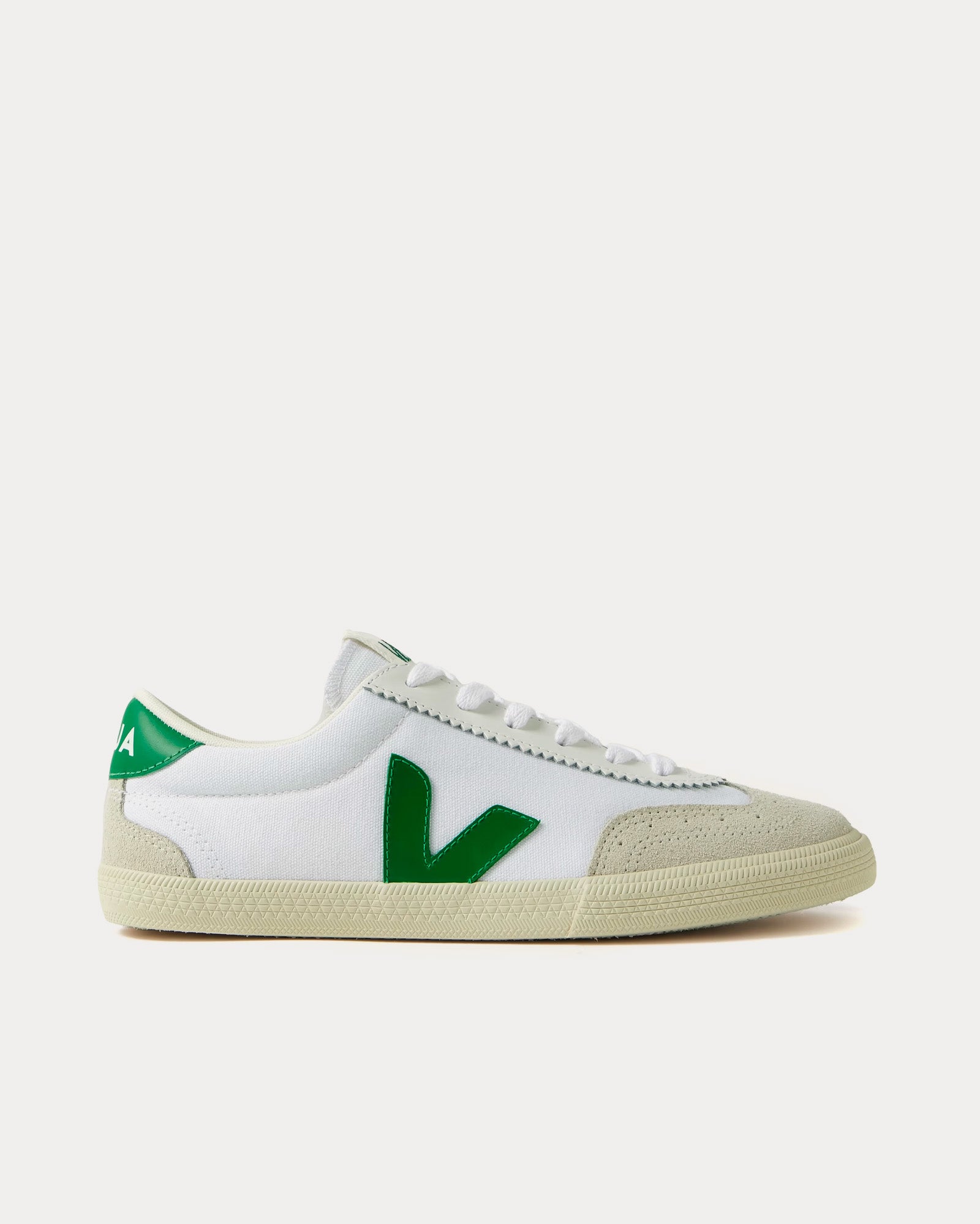 Veja - Volley Canvas White / Emeraude Low Top Sneakers