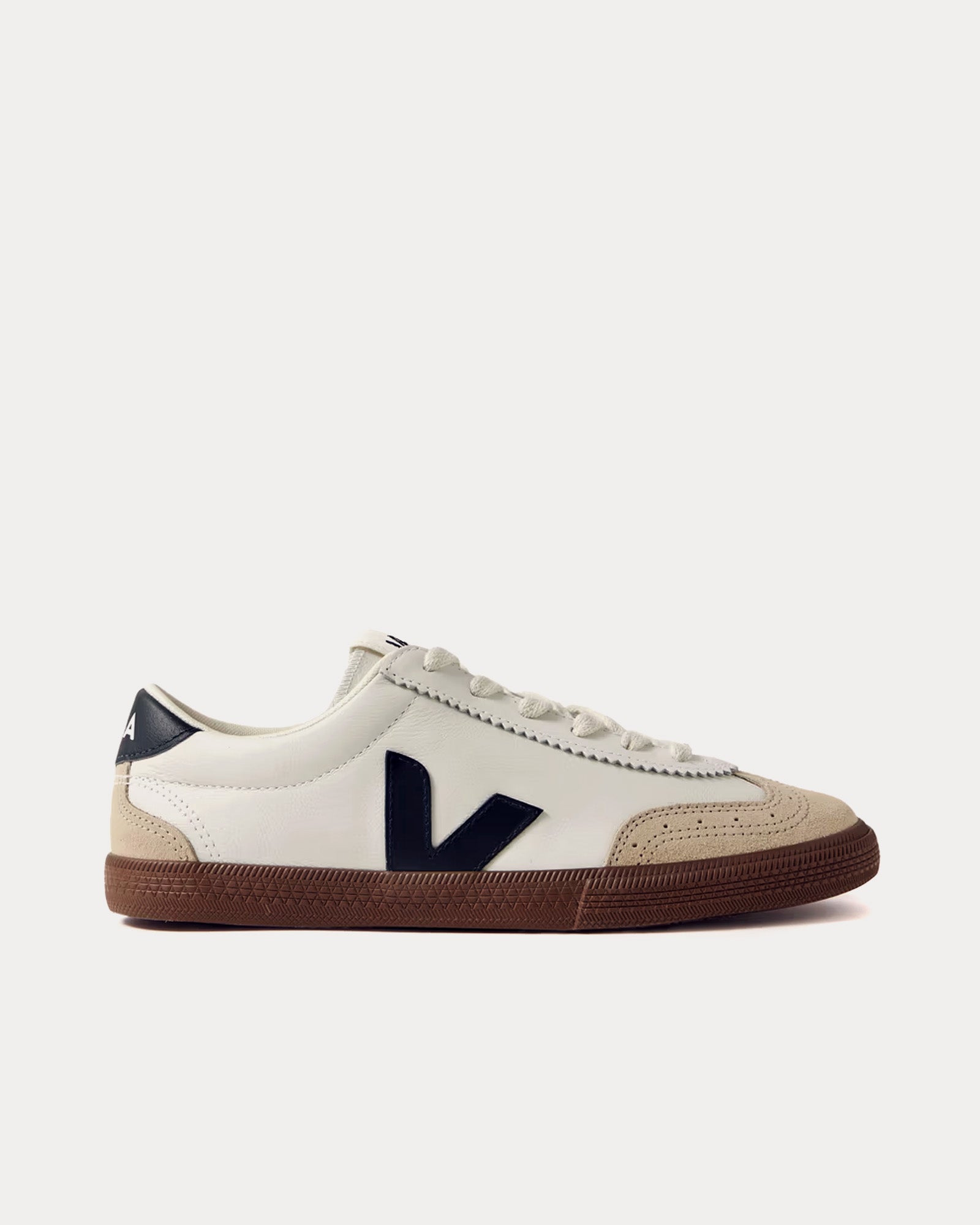 Veja - Volley Leather White / Nautico Bark Low Top Sneakers