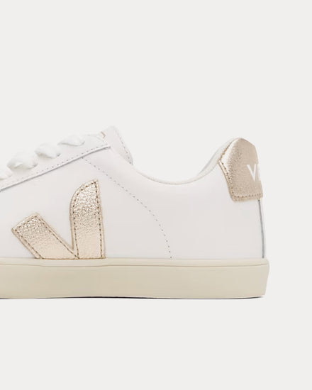 Veja Esplar Leather White / Platine Low Top Sneakers - 3