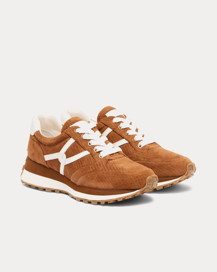 Veronica Beard Valentina Corduroy Hazelwood Brown Low Top Sneakers - 2