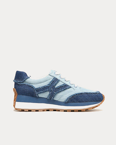 Veronica Beard Valentina Denim Blue Low Top Sneakers