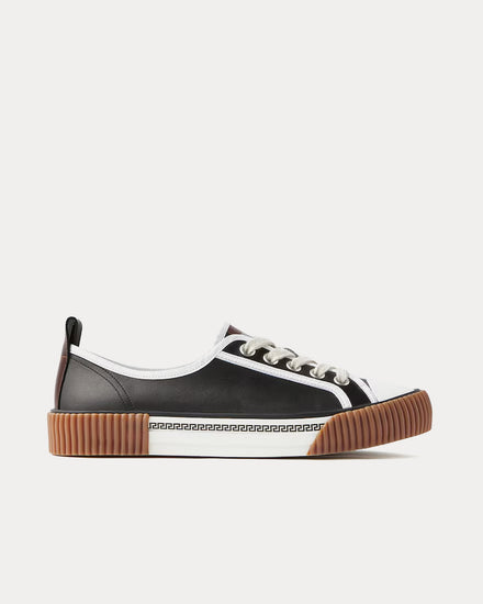 Versace Goliath Nappa White / Black Low Top Sneakers - 1