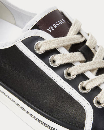 Versace Goliath Nappa White / Black Low Top Sneakers - 5