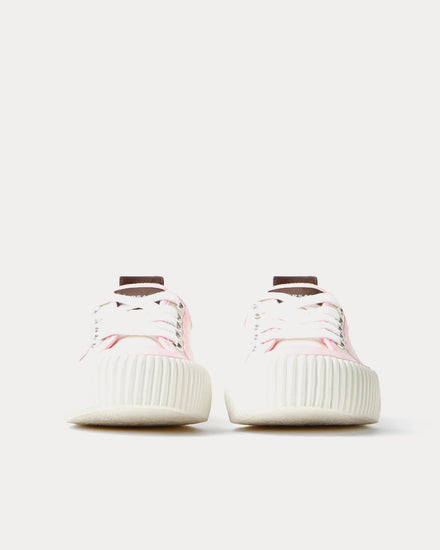 Versace Goliath Canvas White / Pink Low Top Sneakers - 3
