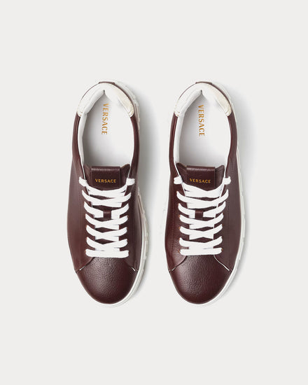 Versace Greca Leather Brown Low Top Sneakers - 2