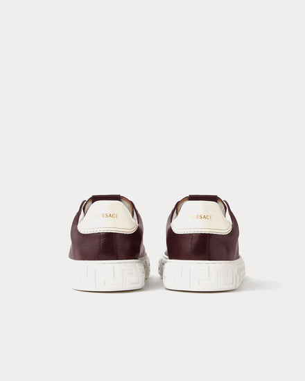 Versace Greca Leather Brown Low Top Sneakers - 4