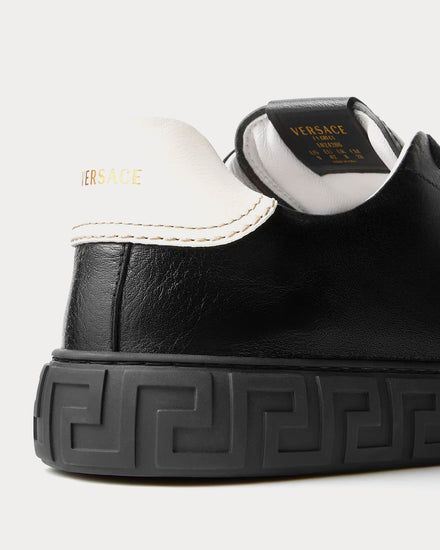 Versace Greca Leather Black Low Top Sneakers - 5