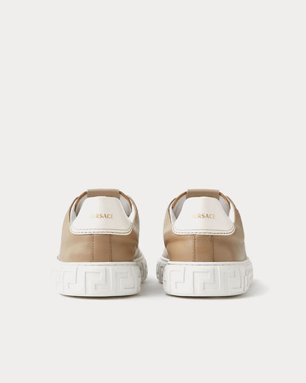 Versace Greca Leather Beige Low Top Sneakers - 4