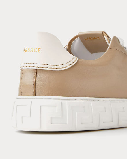 Versace Greca Leather Beige Low Top Sneakers - 5