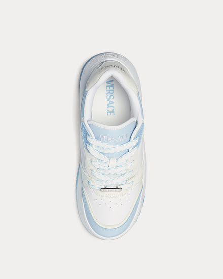 Versace Odissea Leather Blue / White Low Top Sneakers - 2