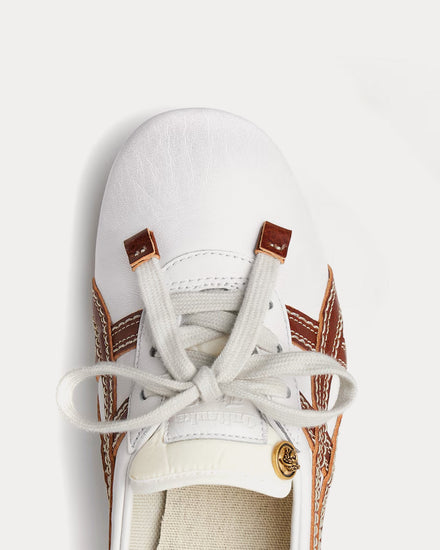 Versace x Onitsuka Tiger TAI-CHI Sakura Nappa Brown / White Low Top Sneakers - 5