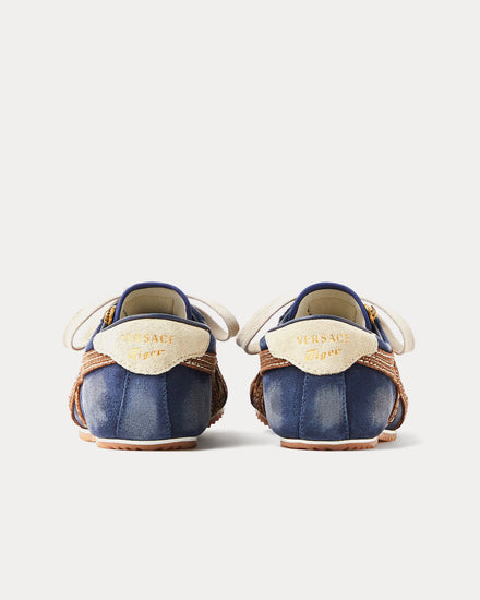 Versace x Onitsuka Tiger TAI-CHI Sakura Suede Blue Low Top Sneakers - 4