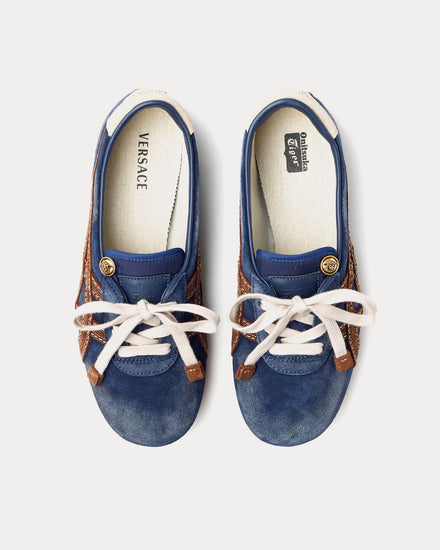 Versace x Onitsuka Tiger TAI-CHI Sakura Suede Blue Low Top Sneakers - 2