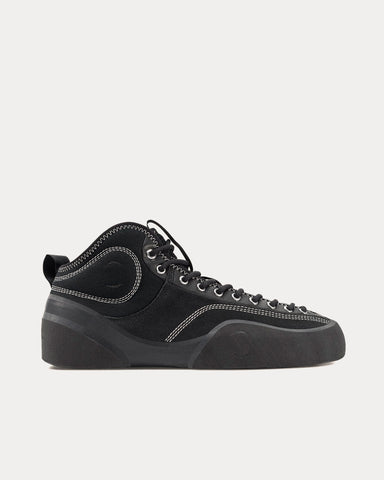 Village PM 1PM Suede Black Mid Top Sneakers