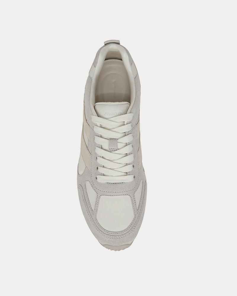 Vince Mojave Suede & Leather Horchata / White Low Top Sneakers - 2