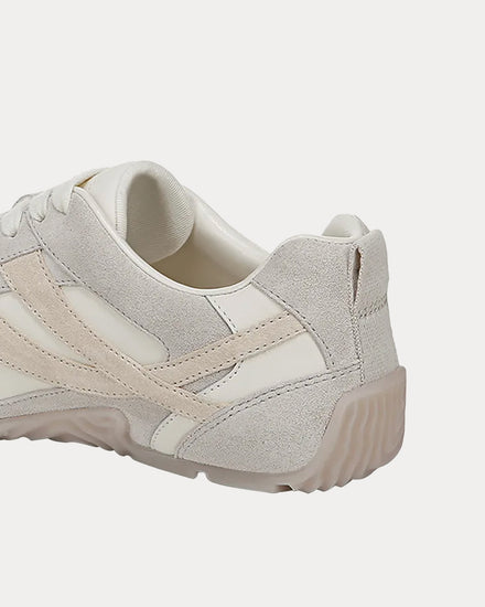 Vince Mojave Suede & Leather Horchata / White Low Top Sneakers - 4