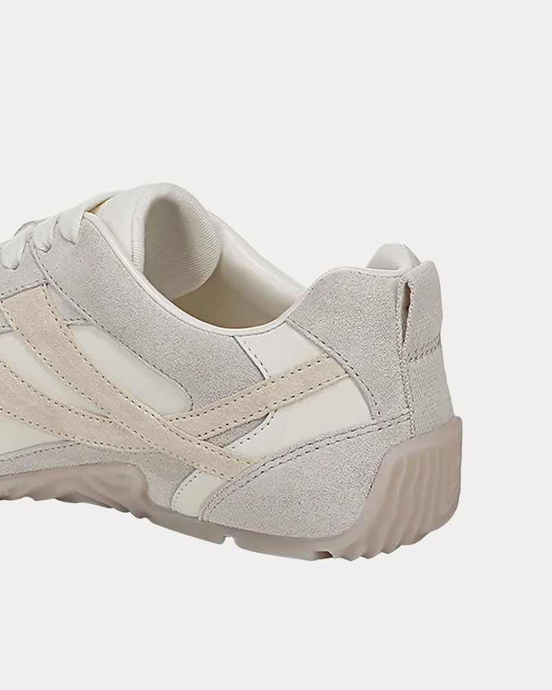 Vince Mojave Suede & Leather Horchata / White Low Top Sneakers - 4