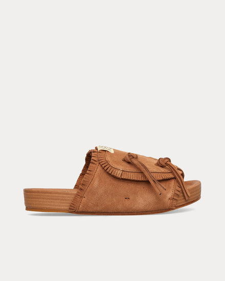 Visvim Christo Shaman-Folk Light Brown Sandals - 1