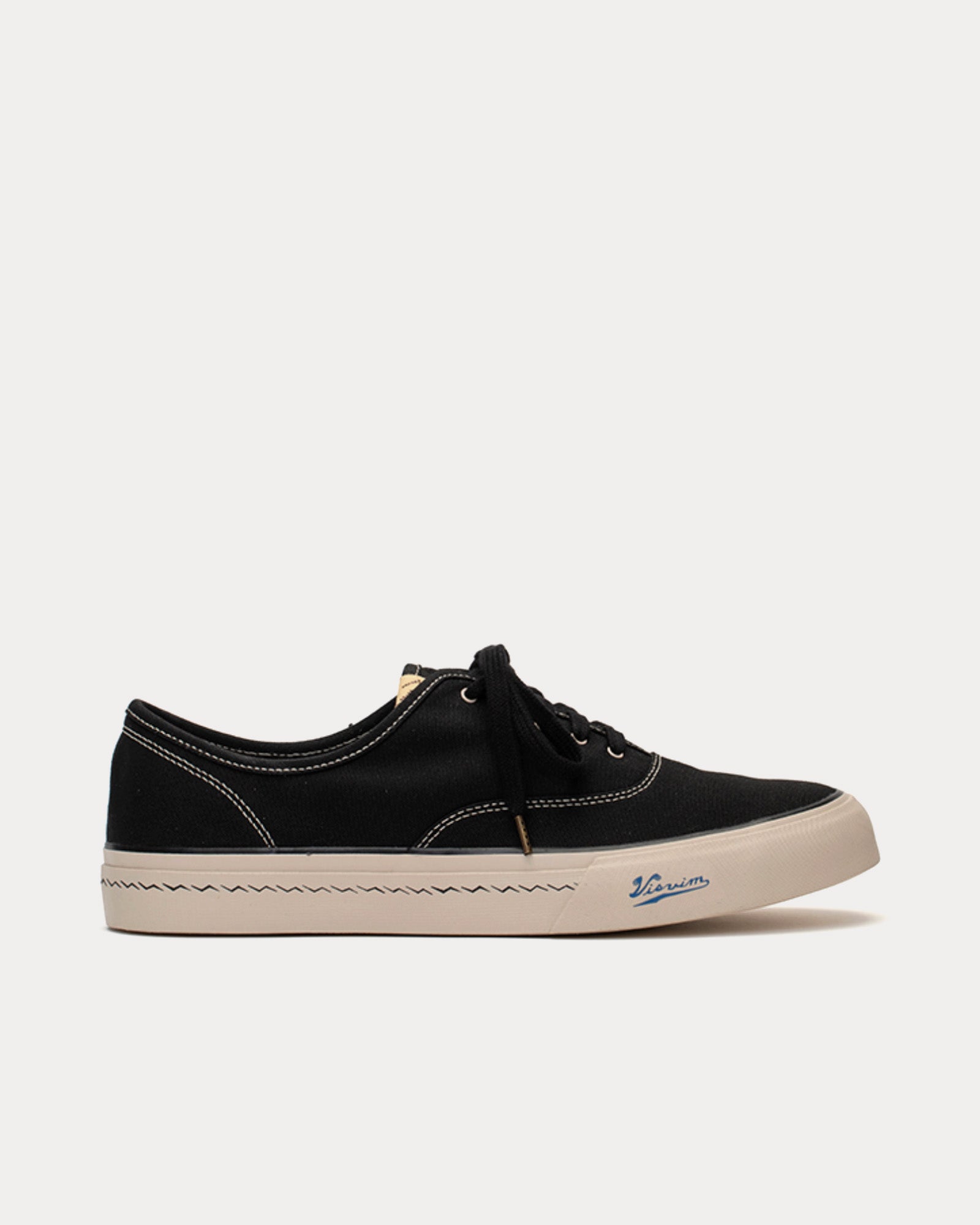 Visvim ロガンデッキ II ブラック 8 Visvim Men's Logan Deck Lo Sipe Black Low Top Sneakers
