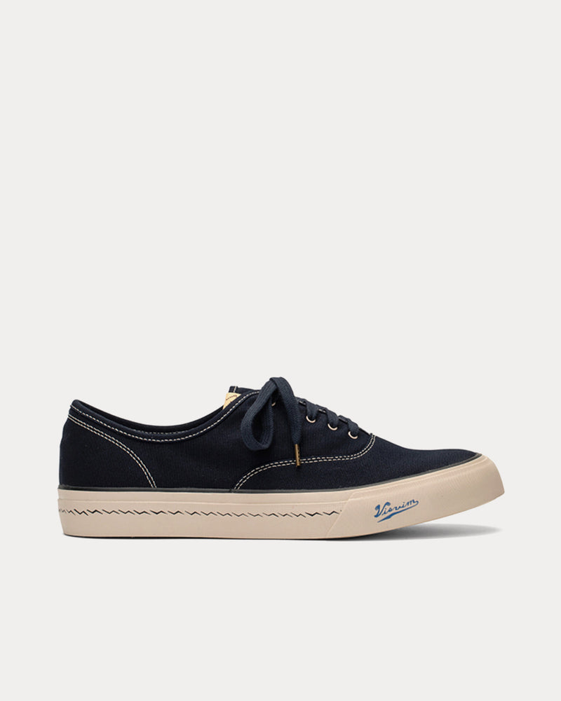 Visvim Logan Deck Lo Sipe Navy Low Top Sneakers - 1
