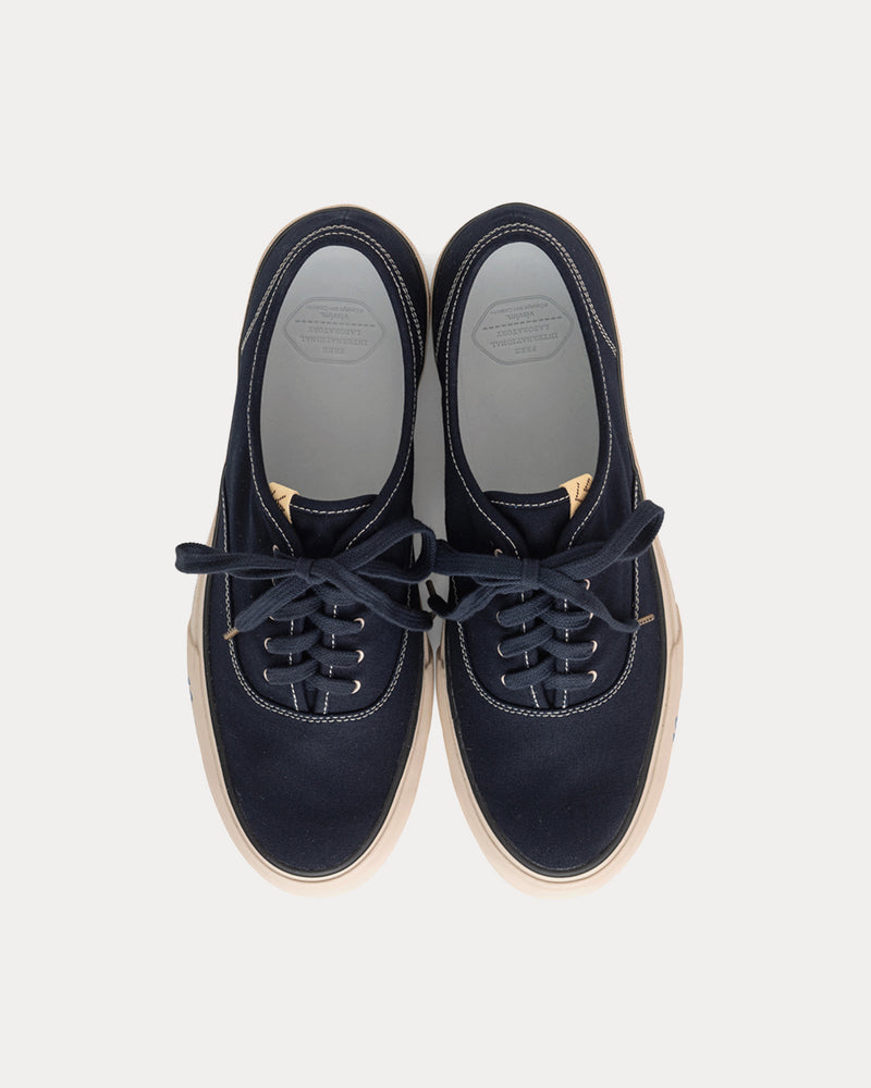 Visvim Logan Deck Lo Sipe Navy Low Top Sneakers - 2